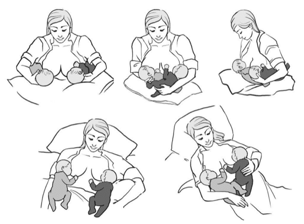 Gemelli allattati al seno